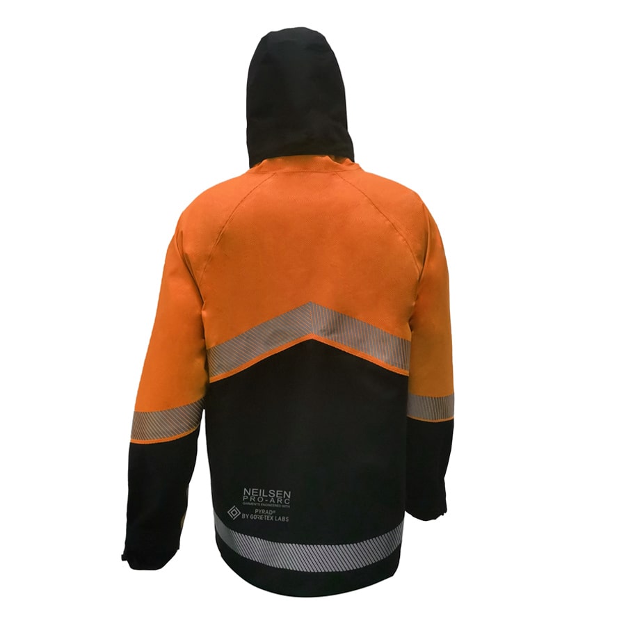 GORE-TEX PYRAD® 4SEASON CAT 3 CSA FR/ARC Rated Breathable High Visibility Rainwear Coat Orange/Black