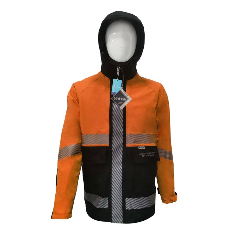GORE-TEX PYRAD® 4SEASON CAT 3 CSA FR/ARC Rated Breathable High Visibility Rainwear Coat Orange/Black