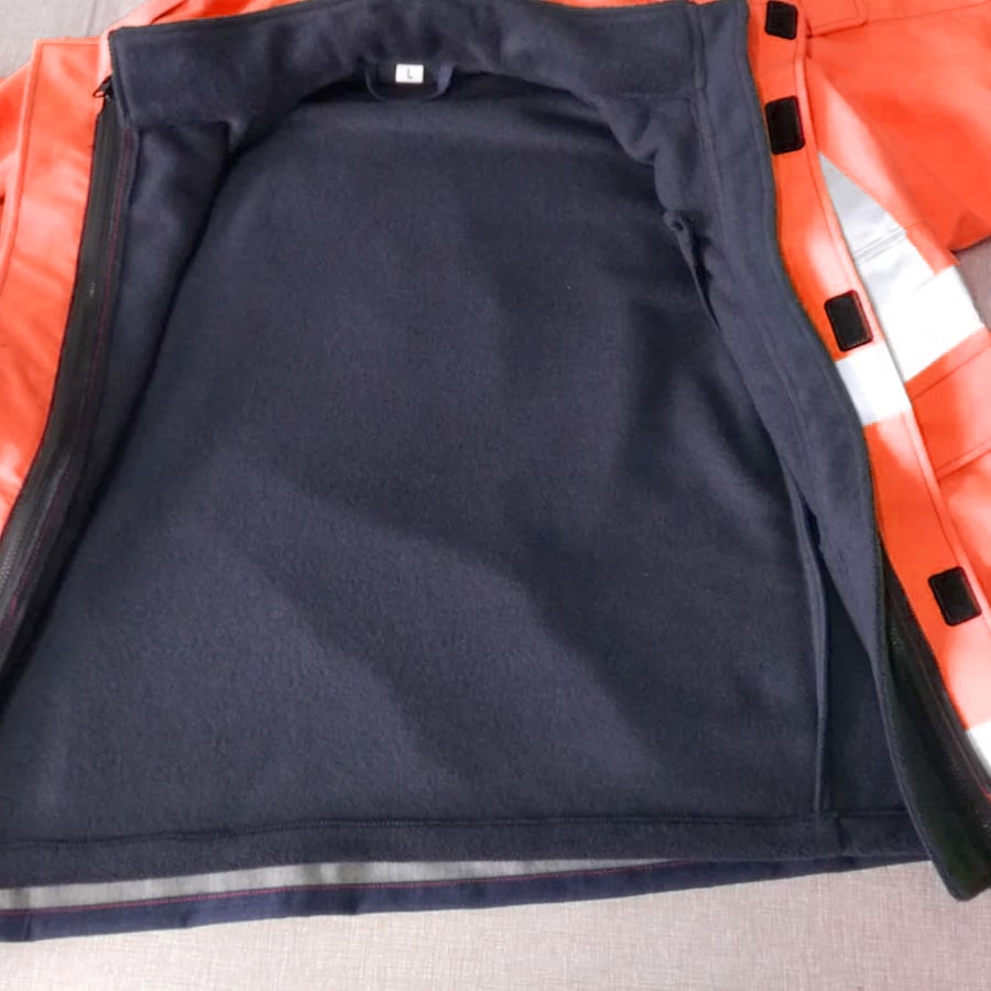PRO ARC FR/ARC CAT 3 CSA Breathable High Visibility Rainwear Bomber Jacket Orange/Navy
