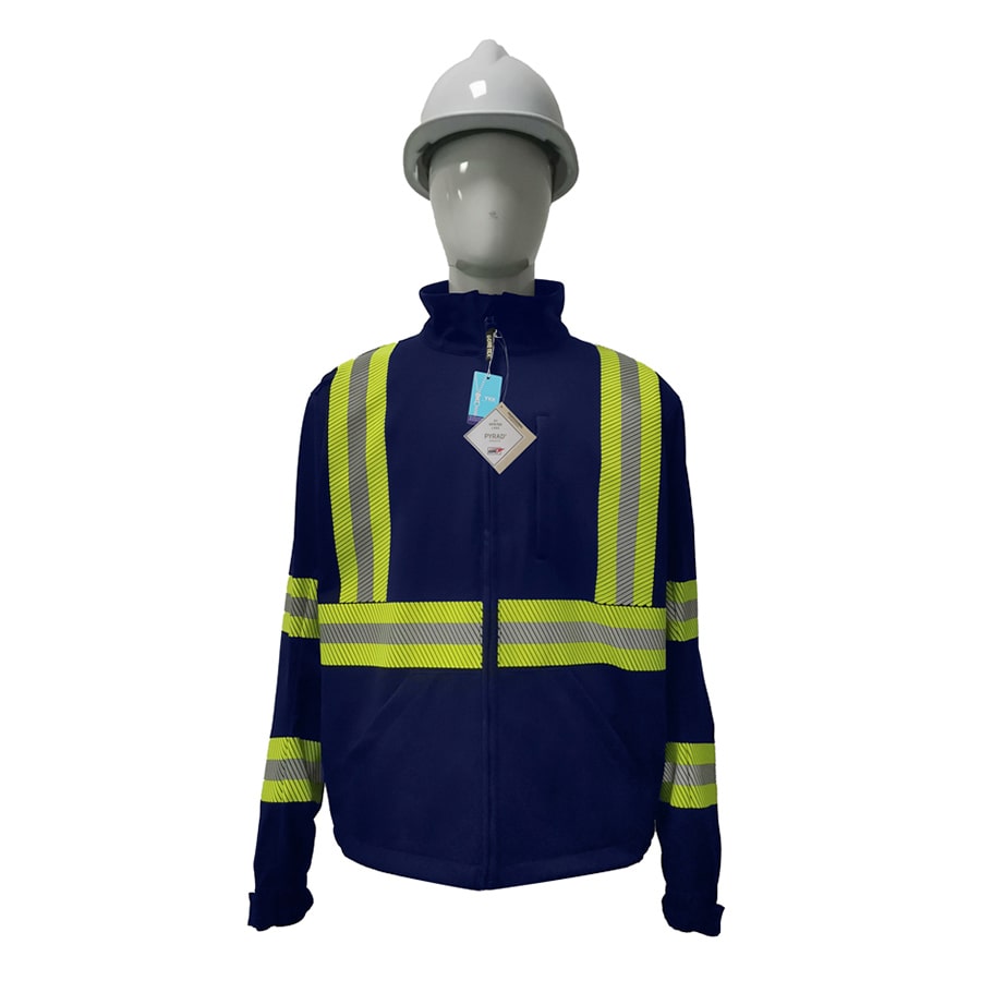 Neilsen FR/ARC Rated CSA Navy Stripping Softshell Fleece Jacket made with PYRAD® WINDSTOPPER® Fabric by GORE-TEX LABS