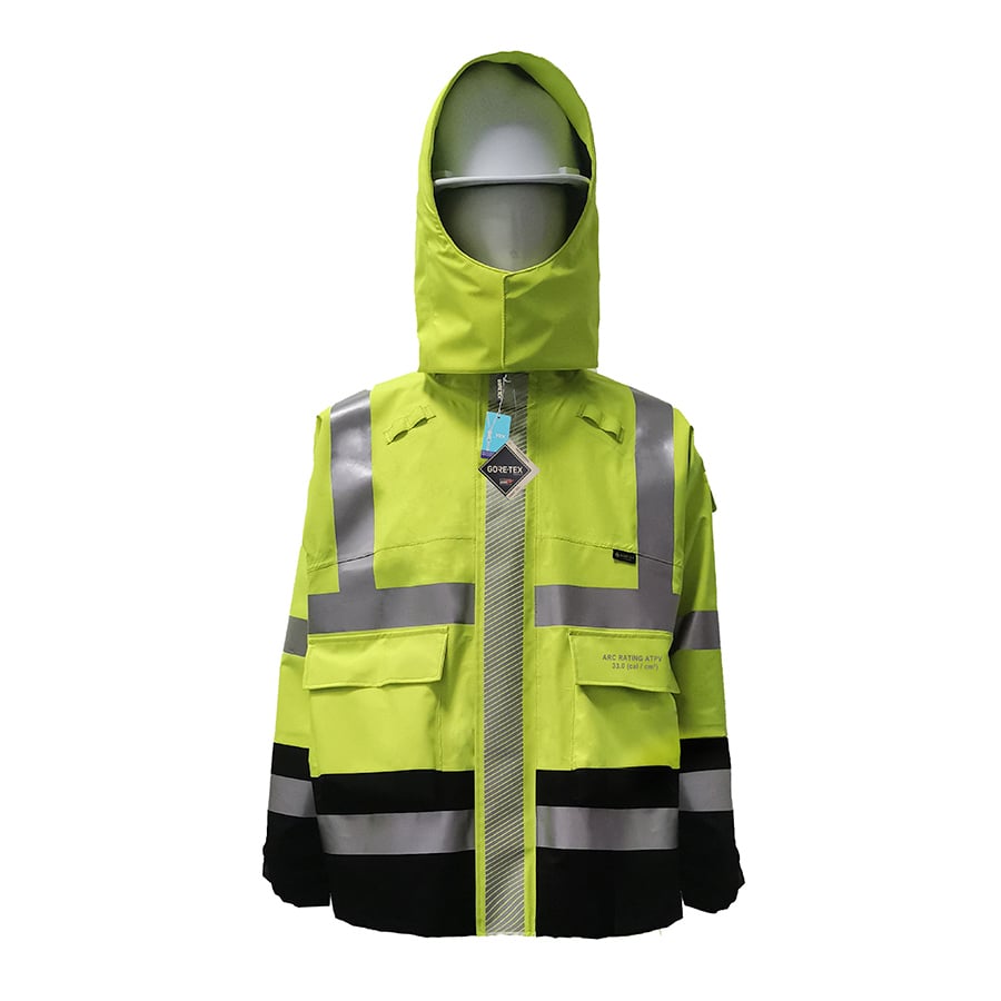 GORE-TEX PYRAD® EXTREME CAT 3 CSA FR/ARC Rated Breathable High Visibility Rainwear Coat Yellow/Black