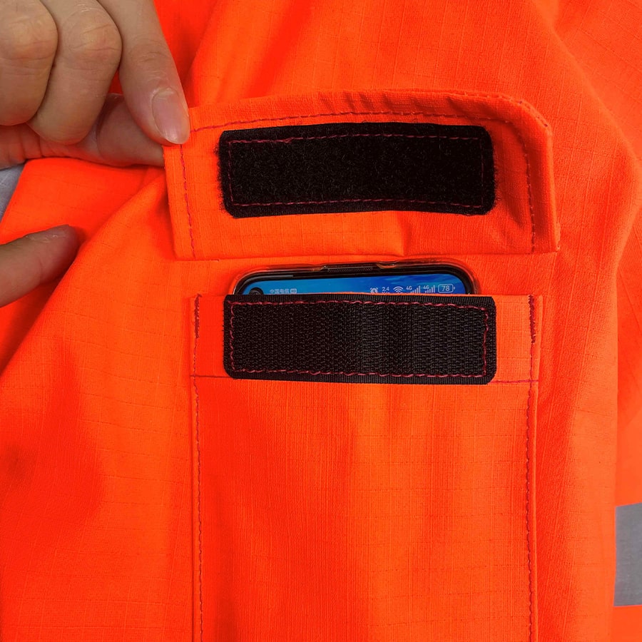 GORE-TEX PYRAD EXTREME CAT 3 CSA FR/ARC Rated Breathable High Visibility Rainwear Bomber Jacket Orange/Black