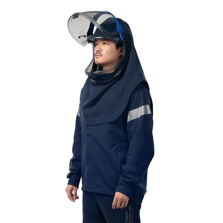 HIGH VOLTAGE 75 CAL PY75H SWITCH SUIT LIFT SHIELD HOOD/SHROUD BLUE PYRAD® Fabric by GORE-TEX LABS