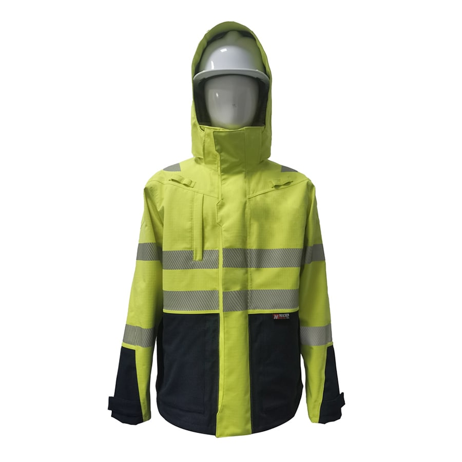 PRO ARC FR/ARC CAT 3 CSA Executive Coat Breathable High Visibility Rainwear Yellow/Navy