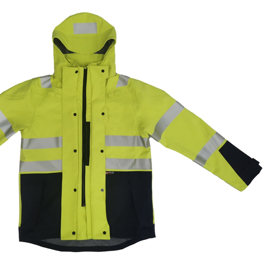 PRO ARC FR/ARC CAT 3 CSA Executive Coat Breathable High Visibility Rainwear Yellow/Navy