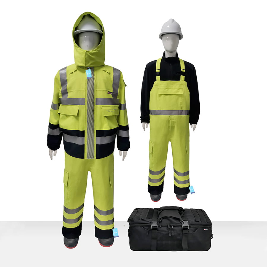 PRO ARC FR/ARC CAT 3 CSA - Kit Includes Coat and Bib Trouser with Kit Bag Yellow/Navy