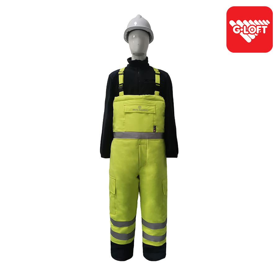 PRO ARC FR/ARC CAT 3 CSA -60 Arctic Thermal Protection High Visibility Rainwear/Outerwear Bib Trouser Yellow/Navy