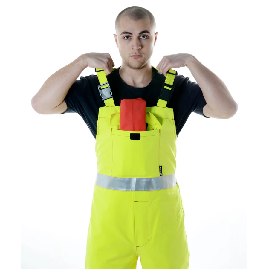 PRO ARC FR/ARC CAT 3 CSA Breathable High Visibility Rainwear Bib Trouser Yellow/Navy