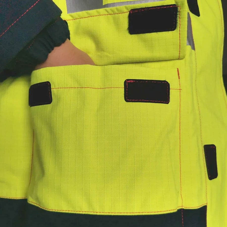 PRO ARC FR/ARC CAT 3 CSA Breathable High Visibility Rainwear Bomber Jacket Yellow/Navy