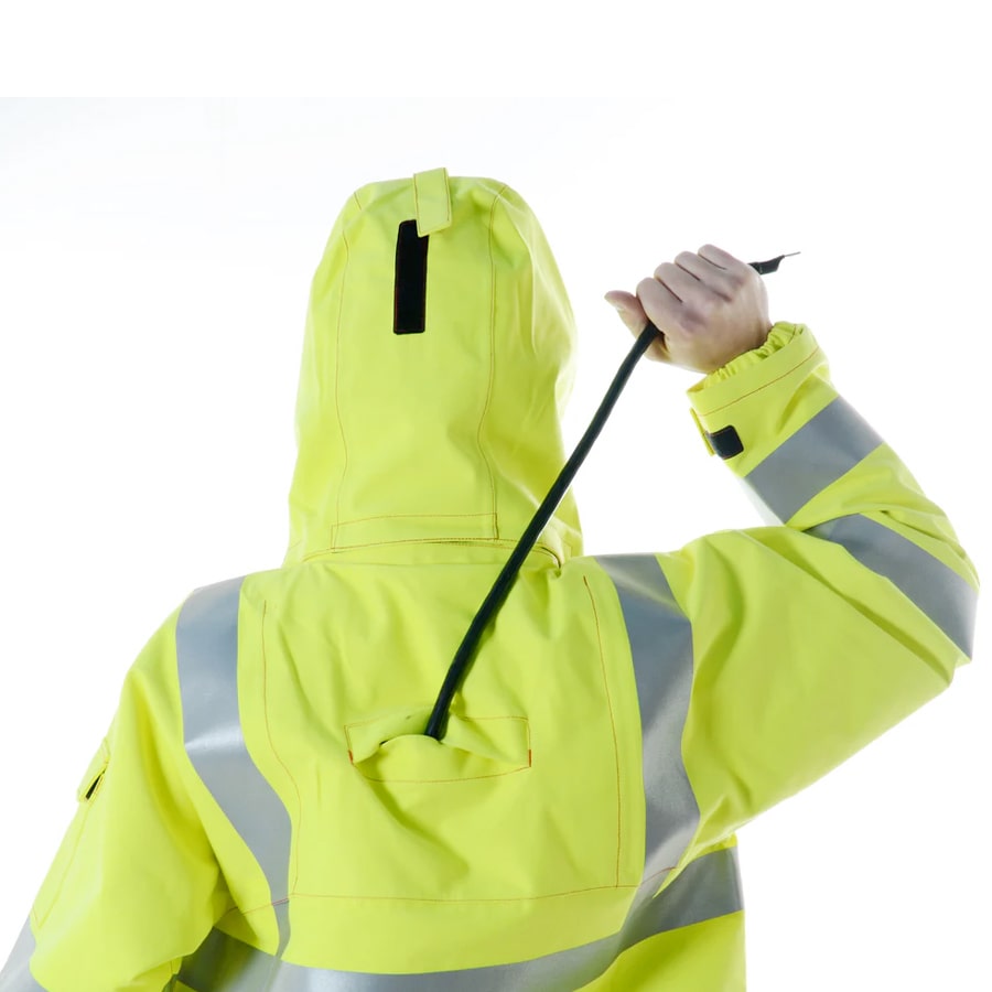 PRO ARC FR/ARC CAT 3 CSA Breathable High Visibility Rainwear Bomber Jacket Yellow/Navy
