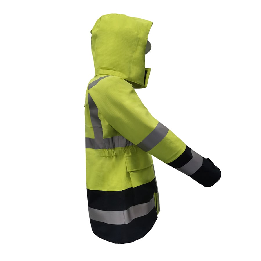 PRO ARC FR/ARC CAT 3 CSA Breathable High Visibility Rainwear Ladies Coat Orange/Navy