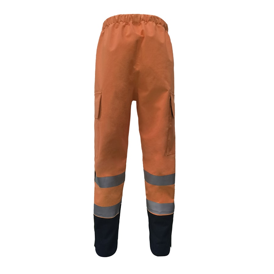 PRO ARC FR/ARC CAT 3 CSA Breathable High Visibility Rainwear Over Ladies Trouser Orange/Navy