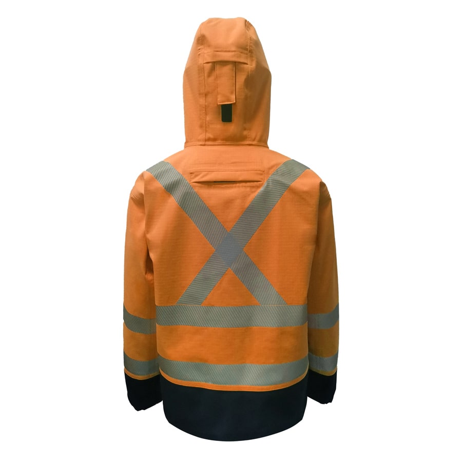 PRO ARC FR/ARC CAT 3 CSA Executive Coat Breathable High Visibility Rainwear Orange/Navy