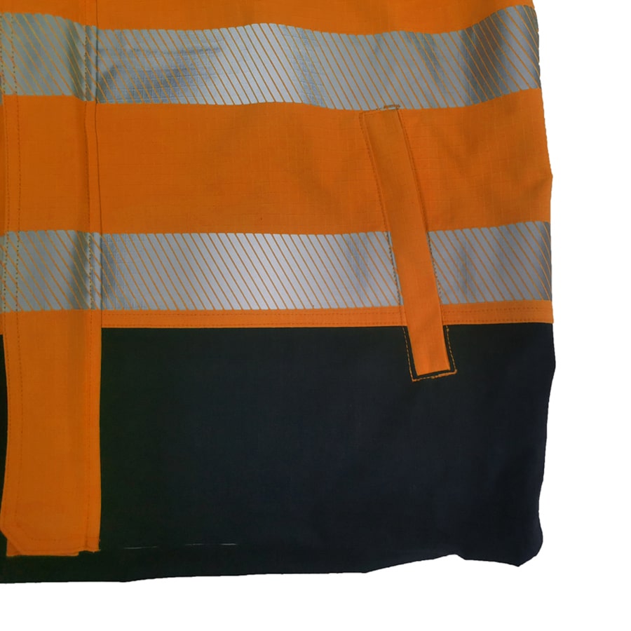 PRO ARC FR/ARC CAT 3 CSA Shuttle Jacket Breathable High Visibility Rainwear Orange/Navy