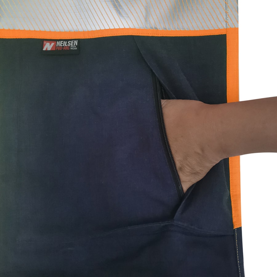 PRO ARC FR/ARC CAT 3 CSA Executive Coat Breathable High Visibility Rainwear Orange/Navy