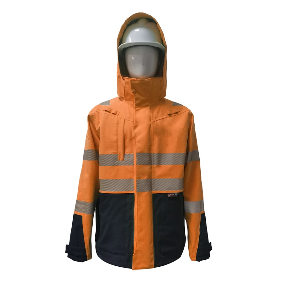 PRO ARC FR/ARC CAT 3 CSA Executive Coat Breathable High Visibility Rainwear Orange/Navy