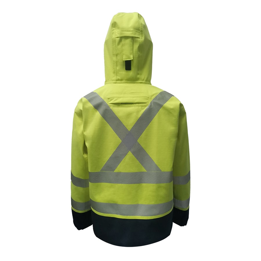 PRO ARC FR/ARC CAT 3 CSA Executive Coat Breathable High Visibility Rainwear Yellow/Navy