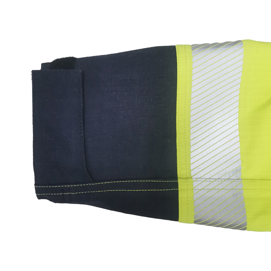 PRO ARC FR/ARC CAT 3 CSA Shuttle Jacket Breathable High Visibility Rainwear Yellow/Navy