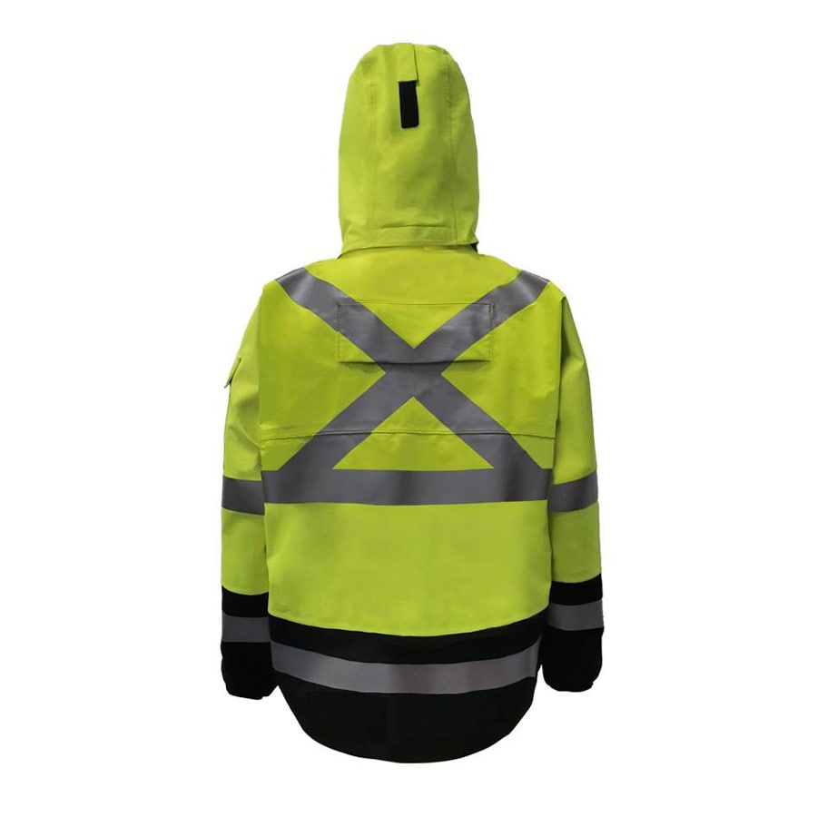 PRO ARC FR/ARC CAT 3 CSA -60 Arctic Thermal Protection High Visibility Rainwear/Outerwear Coat Yellow/Navy