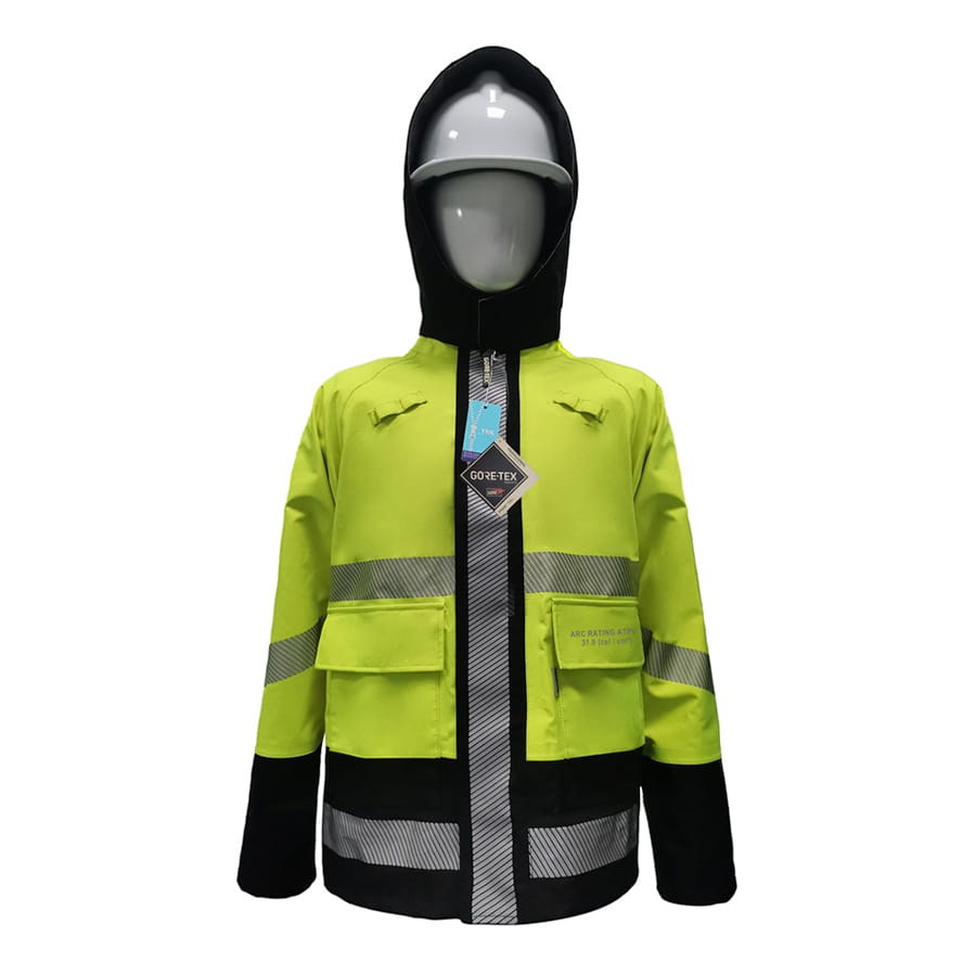GORE-TEX-PYRAD-4SEASON-CAT-3-FRARC-Rated-Breathable-High-Visibility-Rainwear-Coat-Yellow-Black